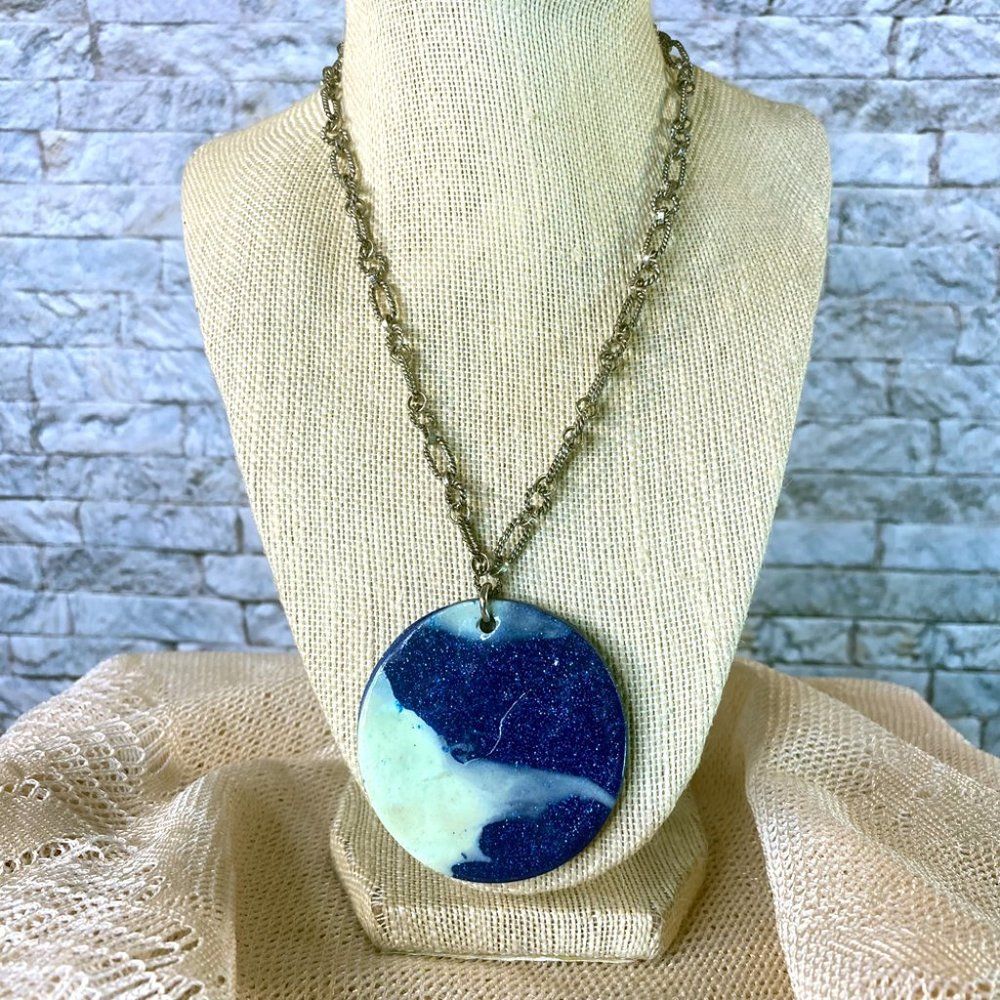 Polymer Clay Necklace One of a Kind Piece Lightweight Tinker Bead Designs